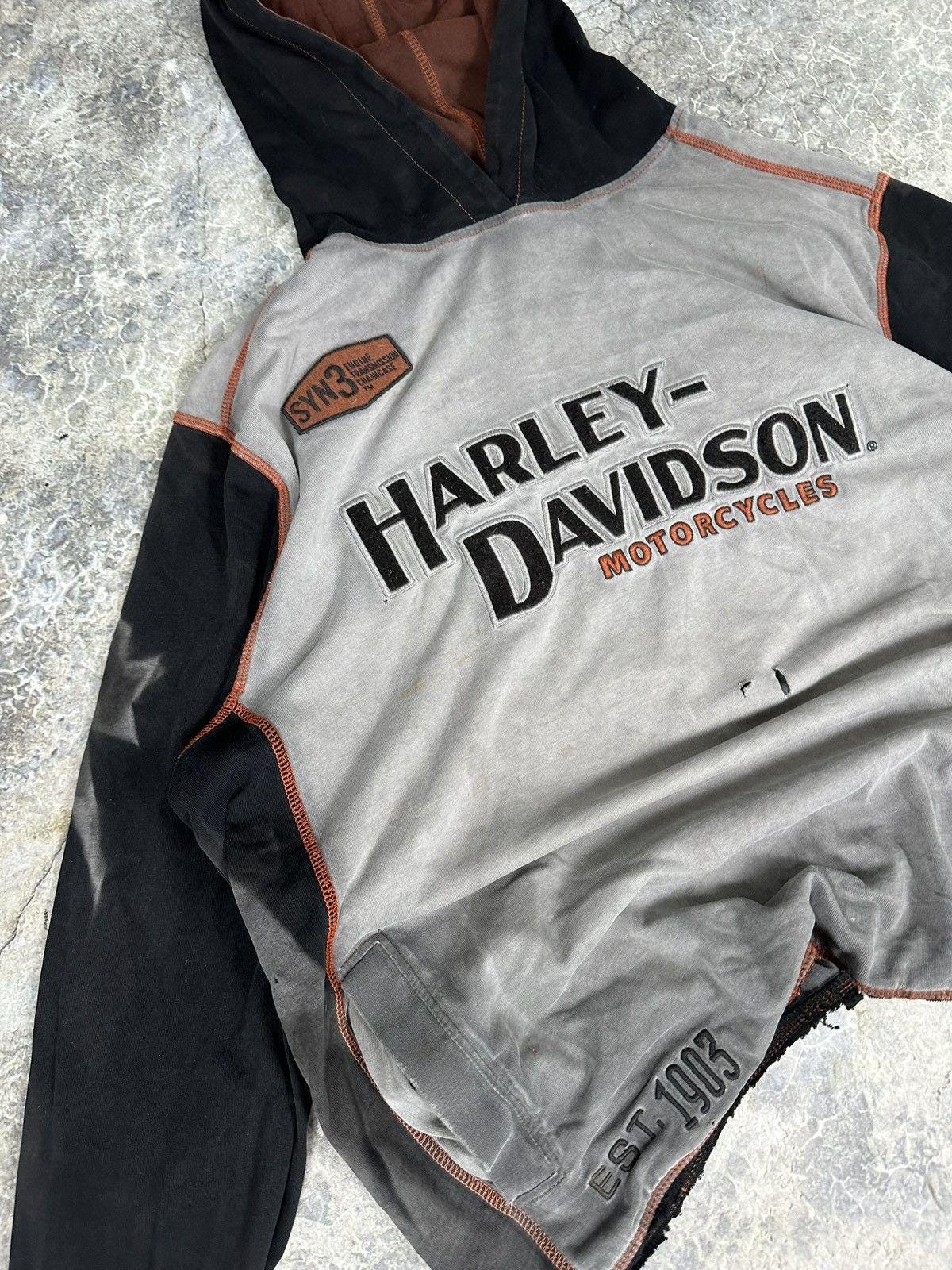 VintageThrashed Harley Davidson Hoodie