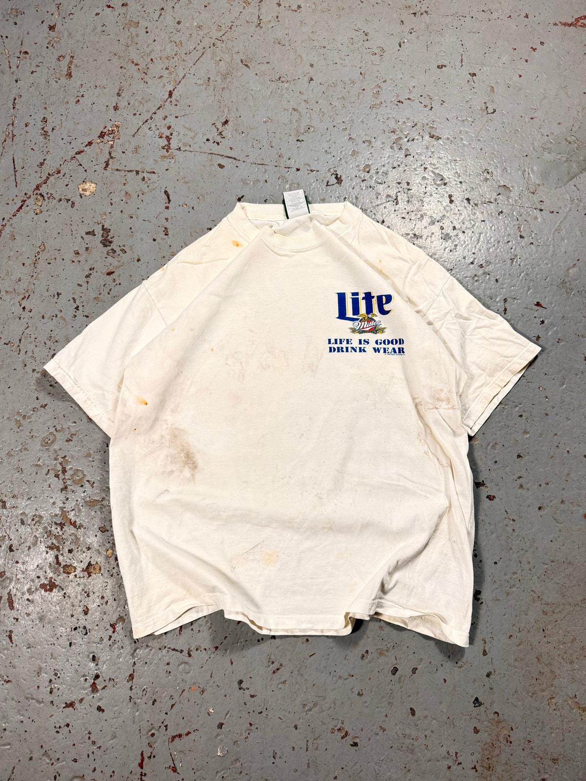 Crazy Distressed Vintage Miller Light Tee