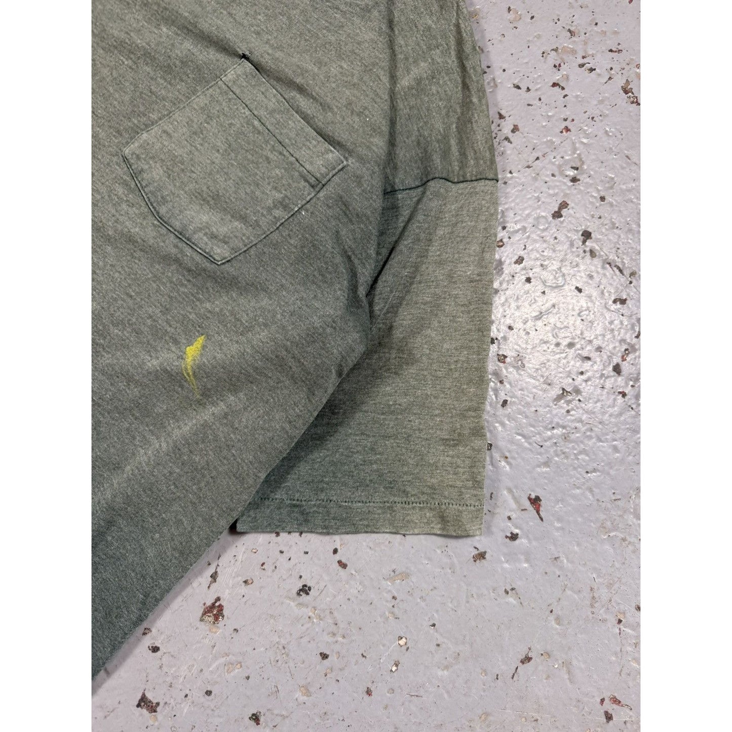 Vintage Single Stitch Sun Faded Blank Green Tee