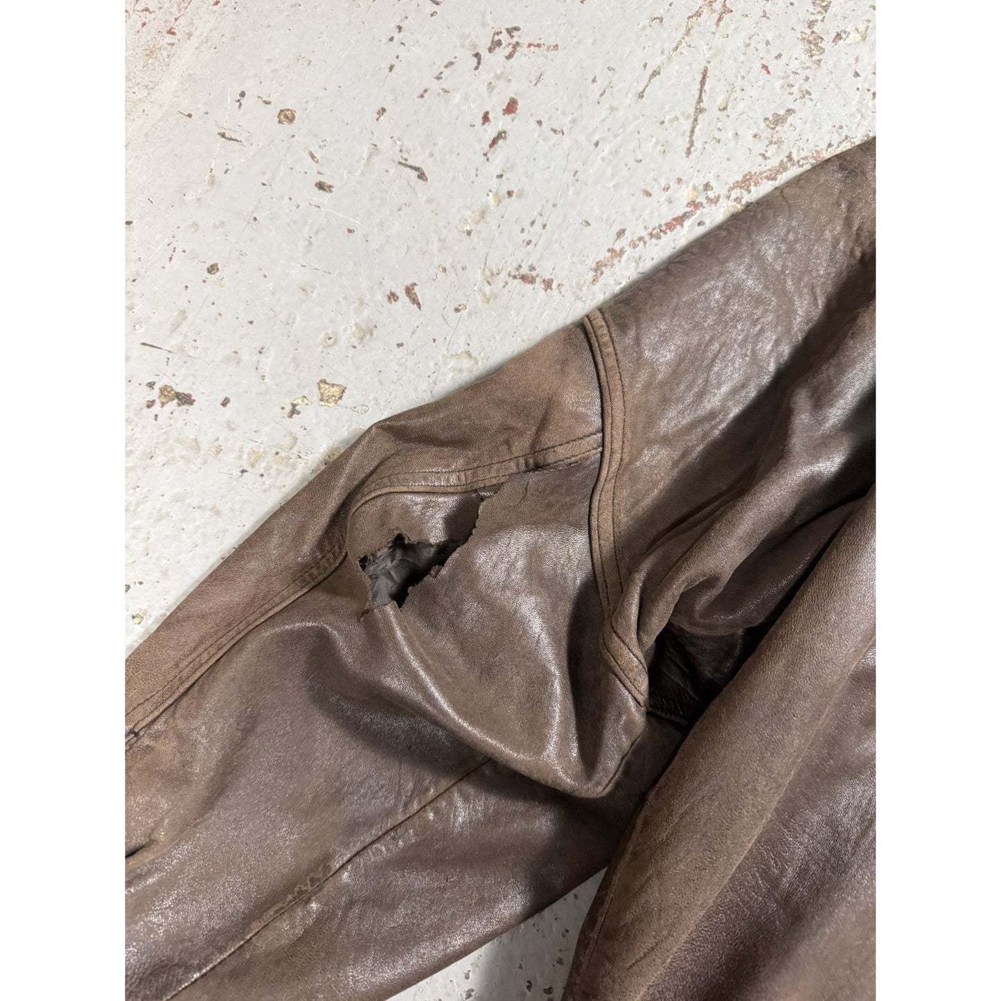 Vintage Danier Thermal Insulated Leather Mocha Brown Jacket