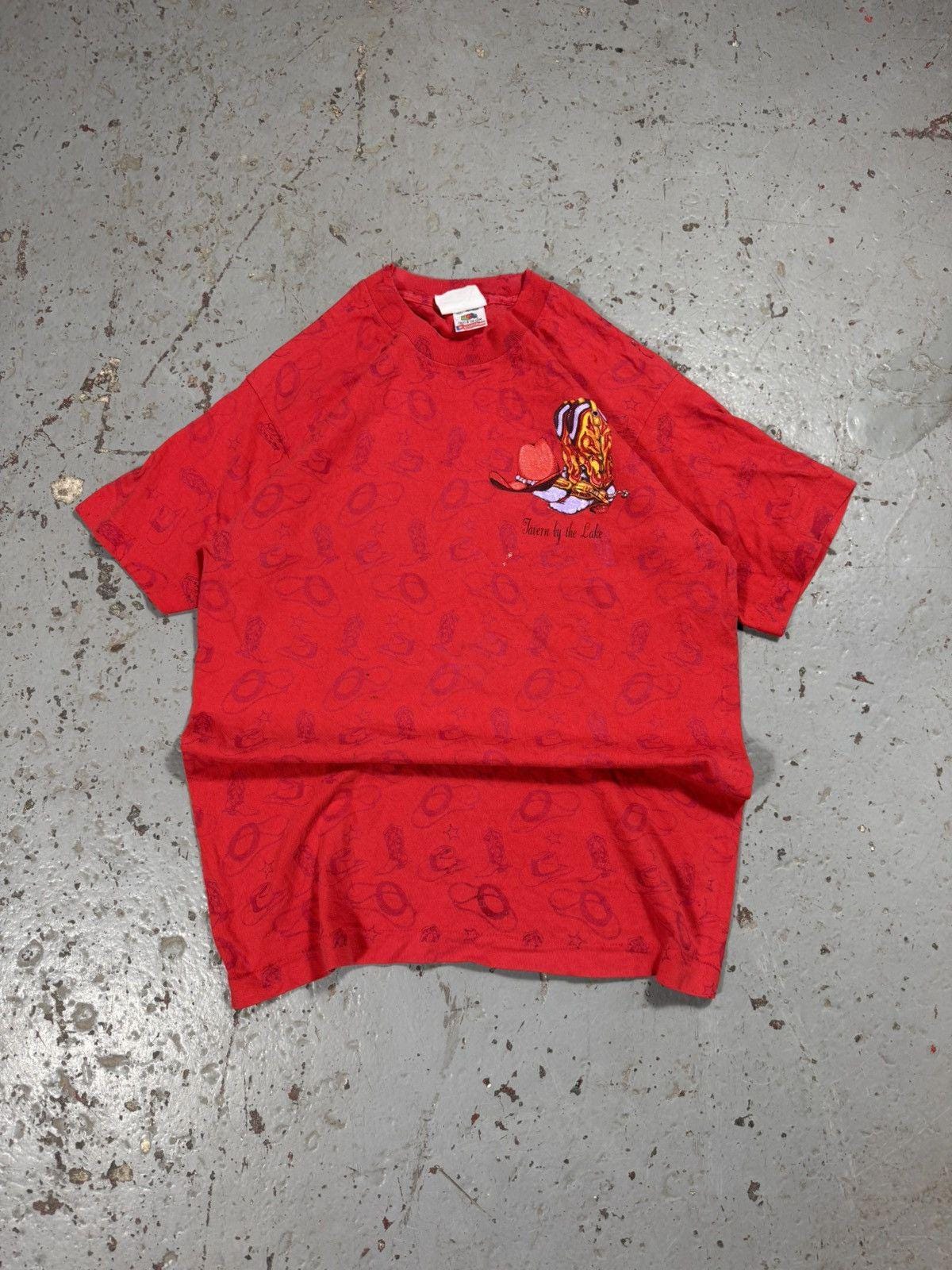 Vintage Cowboy Boot Print Tee