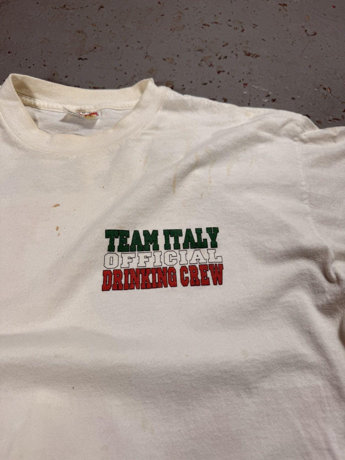 Vintage 1996 Distressed Official Italian Drinking Team Tee