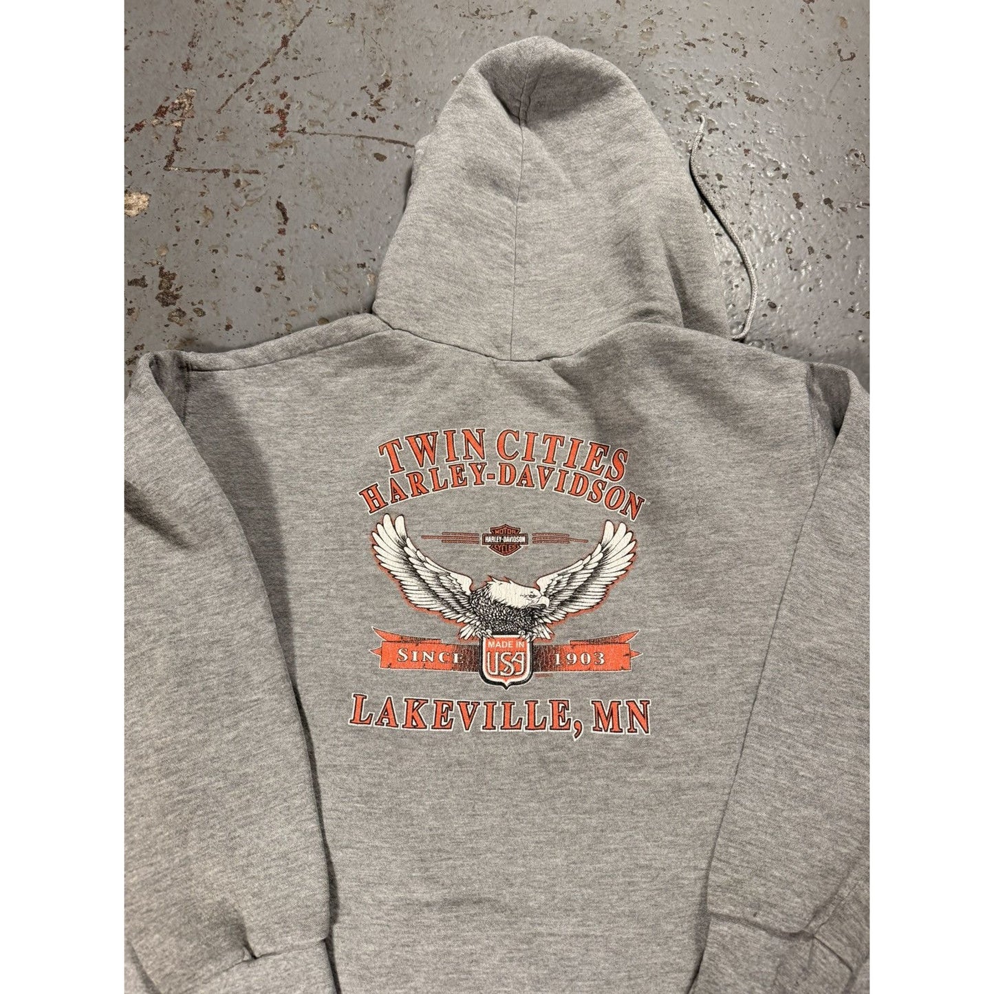 Vintage Thrashed Harley Davidson Hoodie
