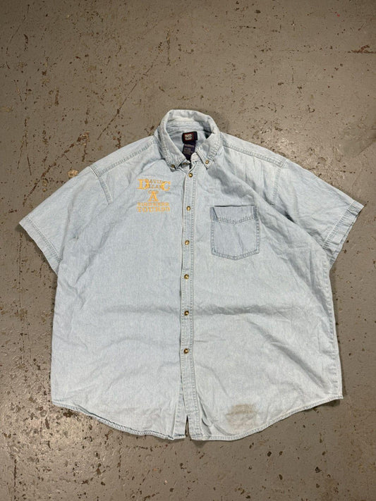 Vintage 1999 Bike Week Denim Button up Tee