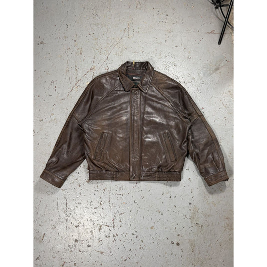 Vintage Danier Thermal Insulated Leather Mocha Brown Jacket