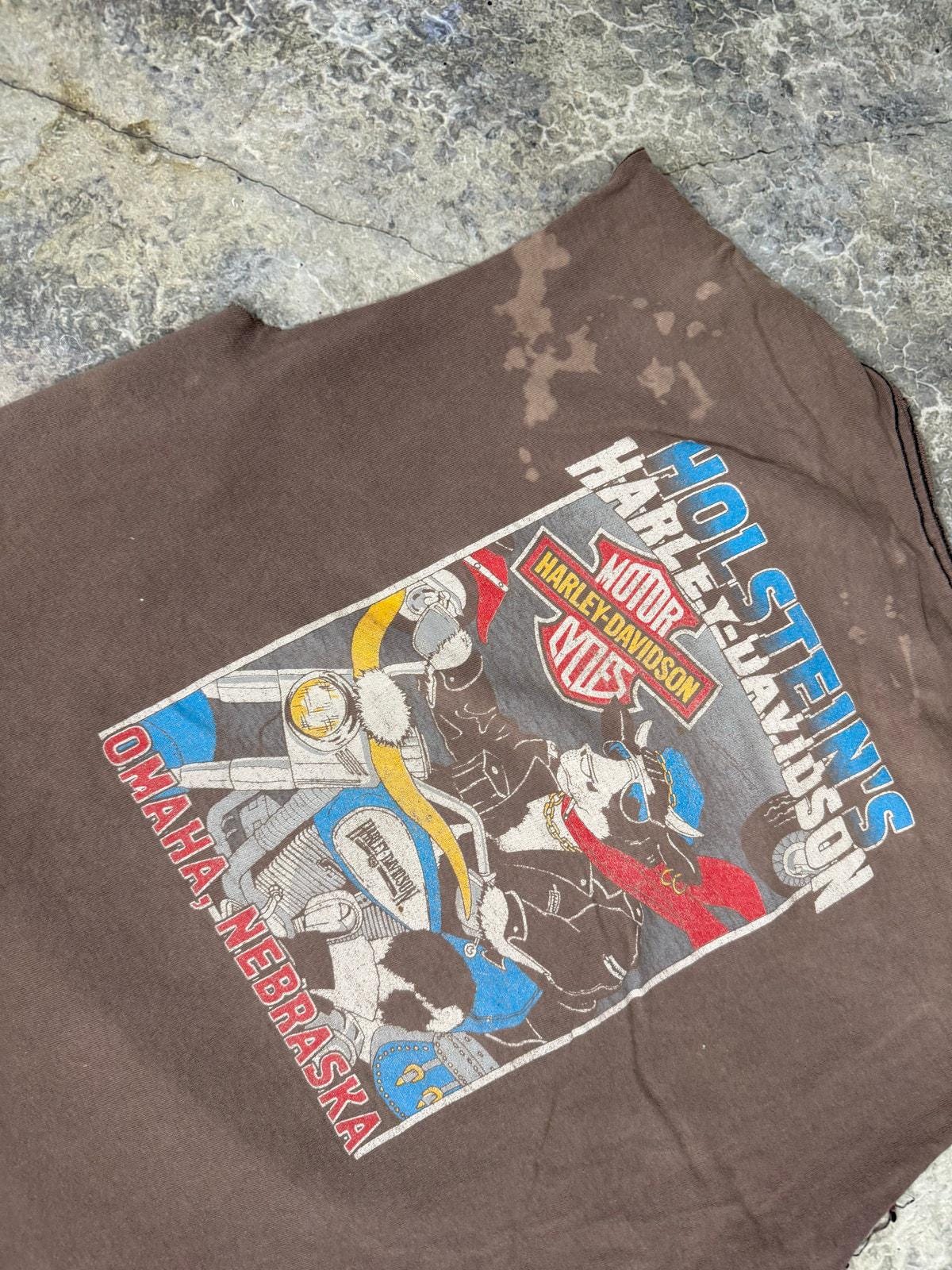 Thrashed Harley 90s cutoff