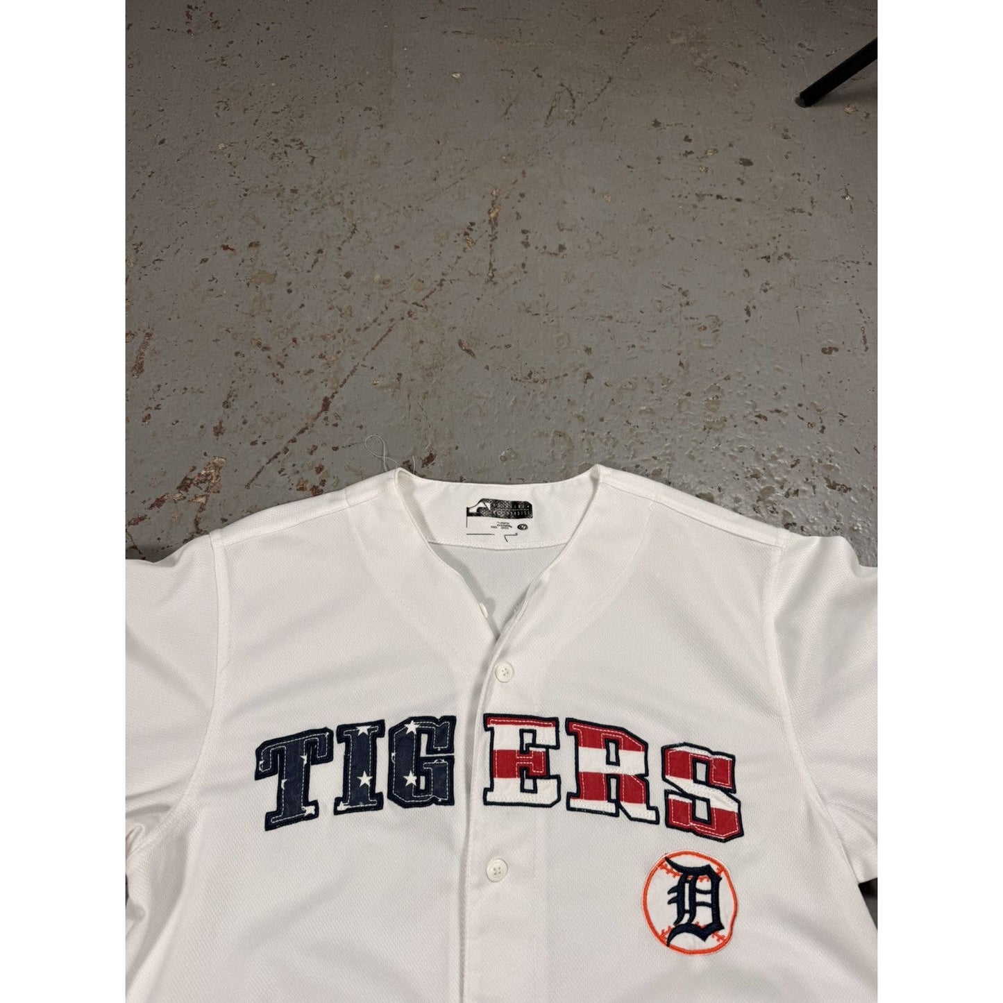 Vintage Tigers American Flag Baseball Jersey