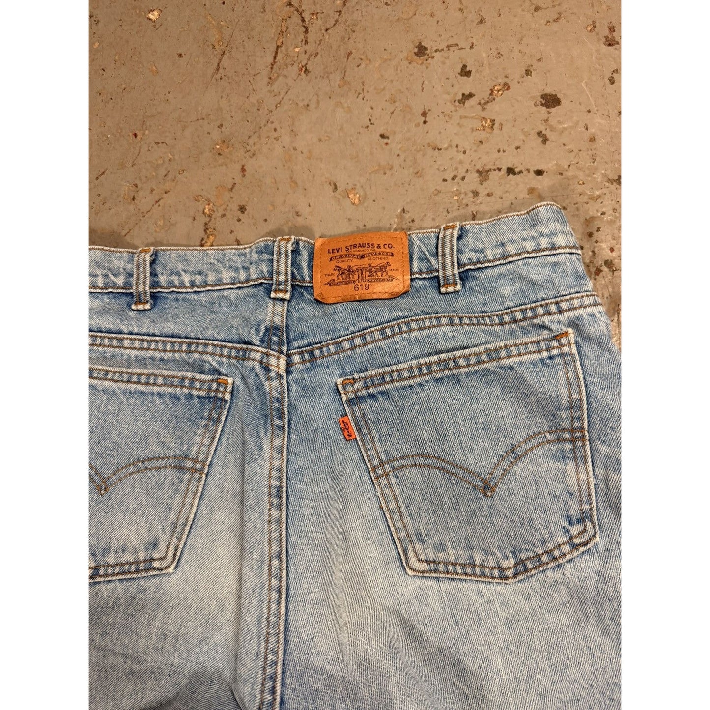 Vintage Light Wash Orange Tag Levi 619s