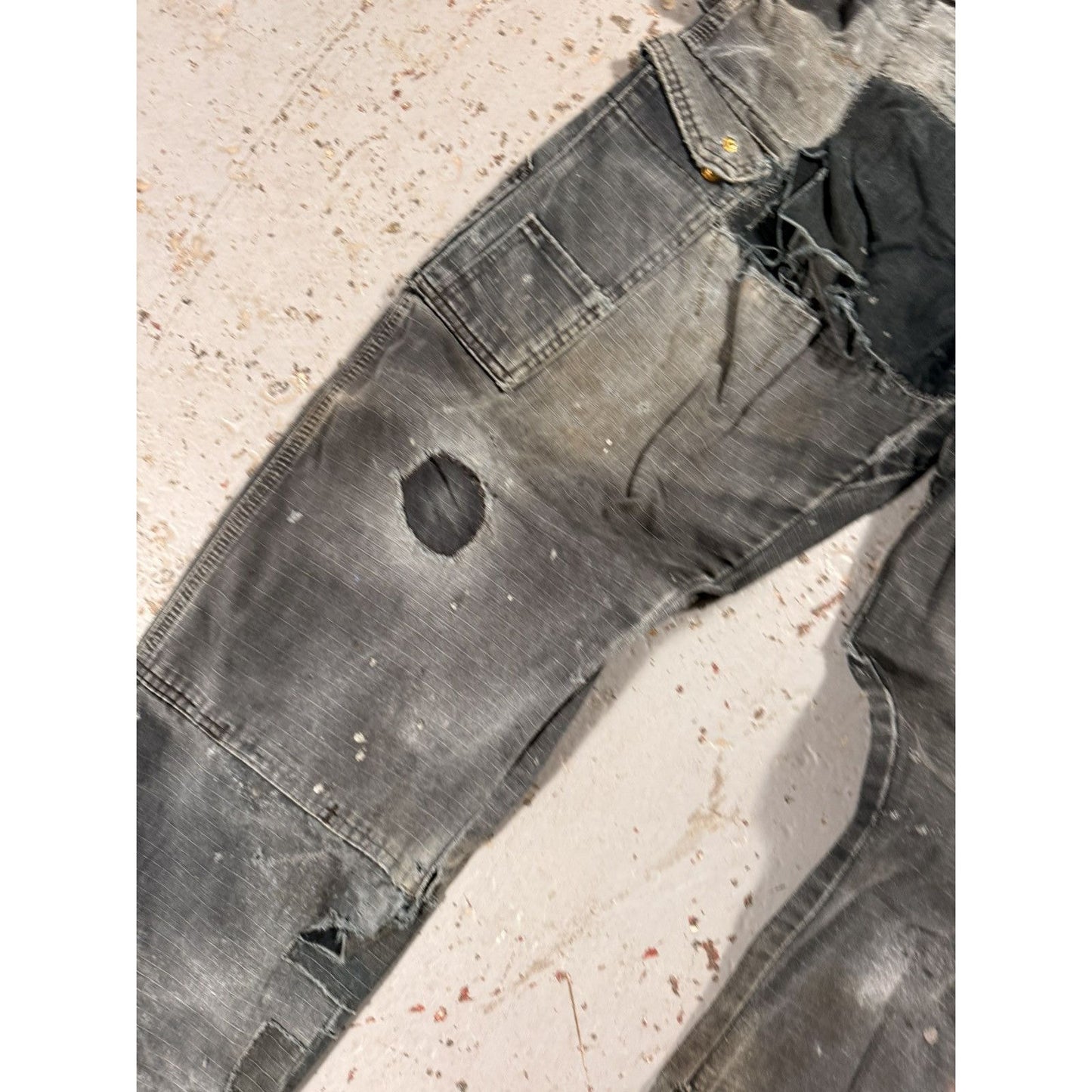 Absolutely insane Thrashed and Patched Wrangler Work Pants
