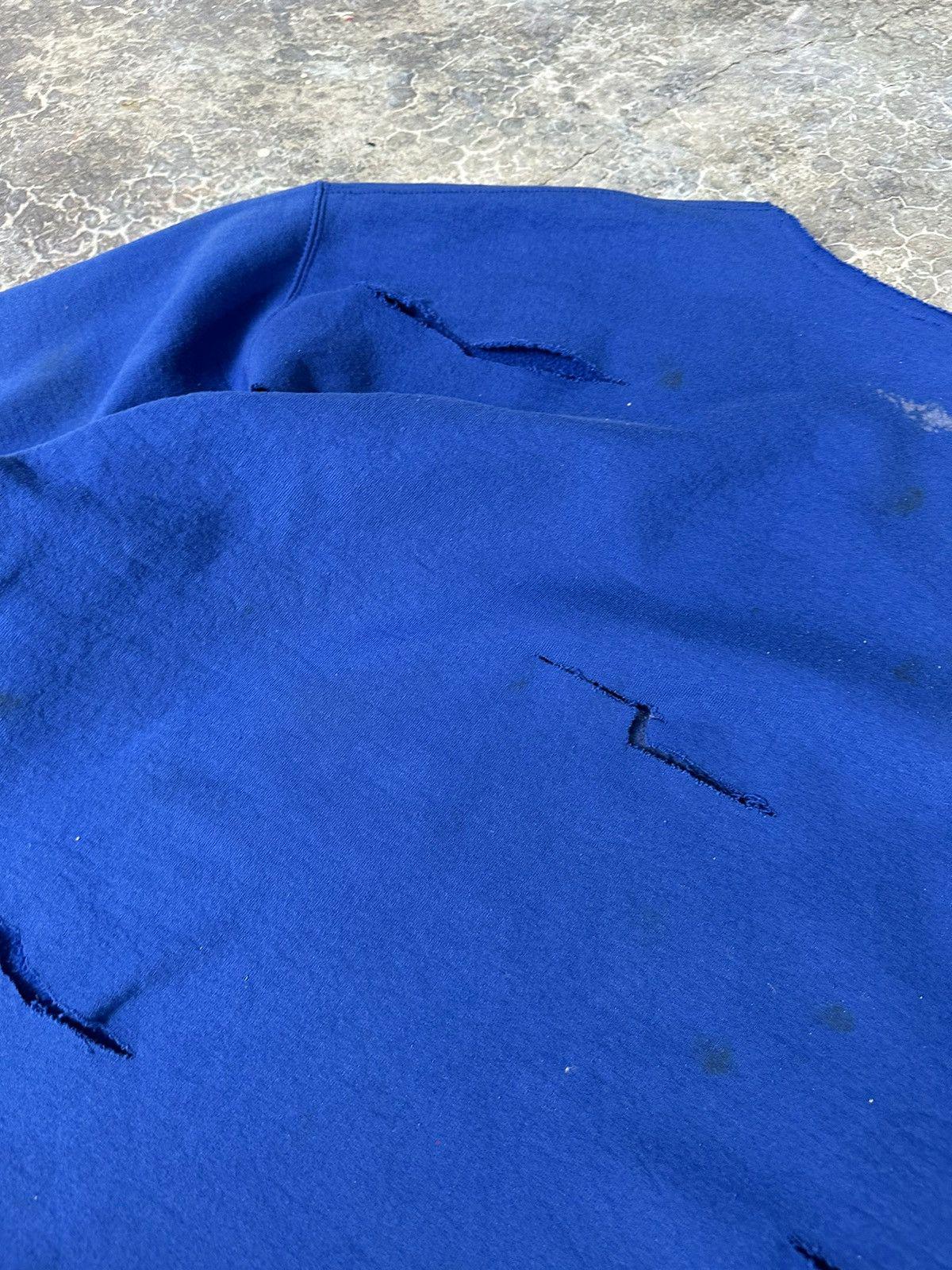 Vintage Thrashed cut and sew cross Crewneck