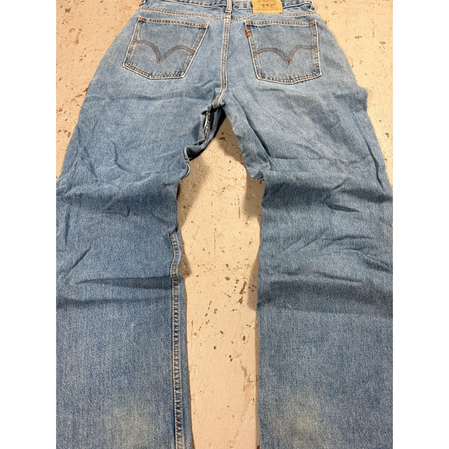 Vintage 1970s Orange Tag Levis Distressed Denim
