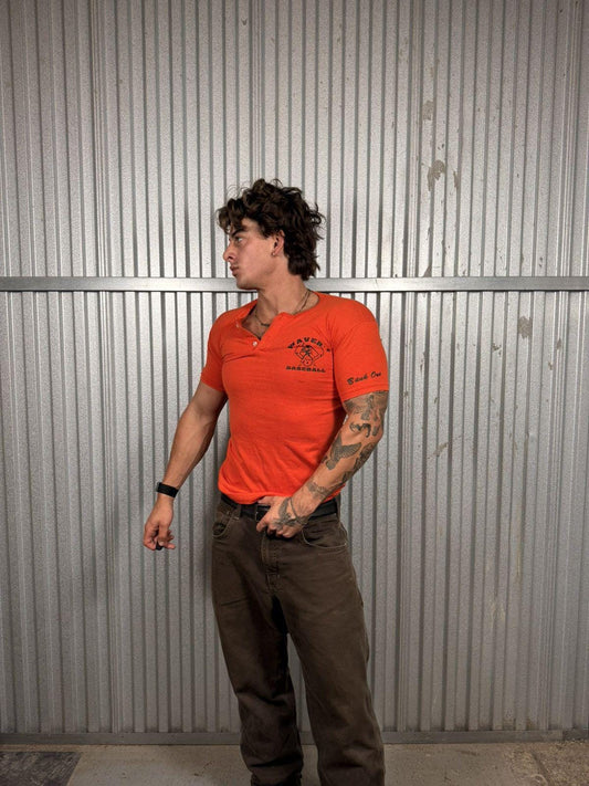 Vintage 70s Style Single Stitch Waverley Baseball Tee