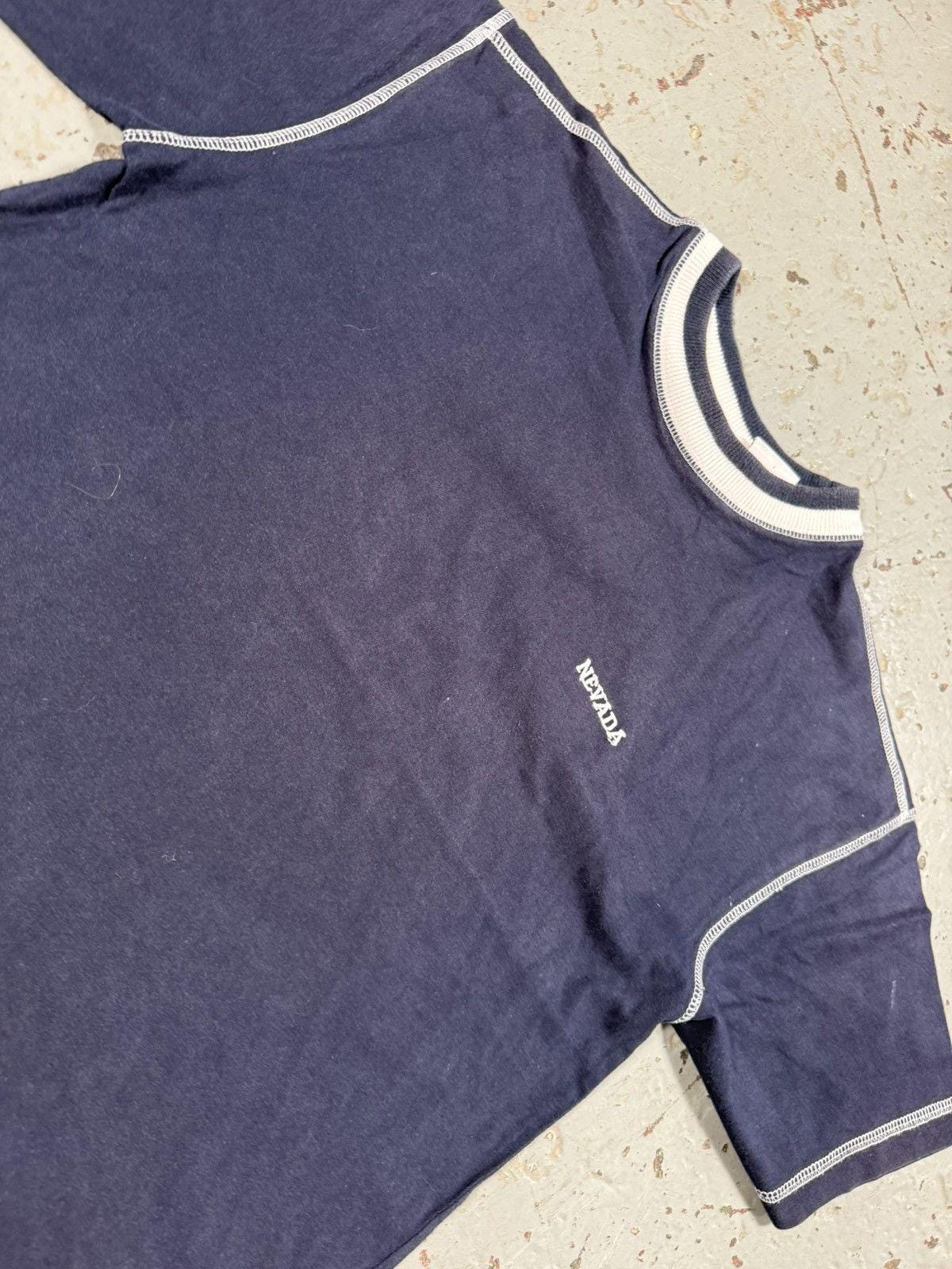 Vintage Nevada Cropped Navy Baby Tee
