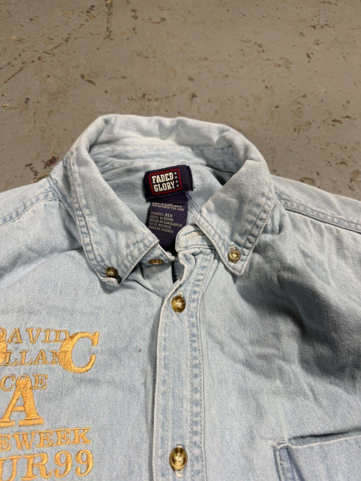 Vintage 1999 Bike Week Denim Button up Tee