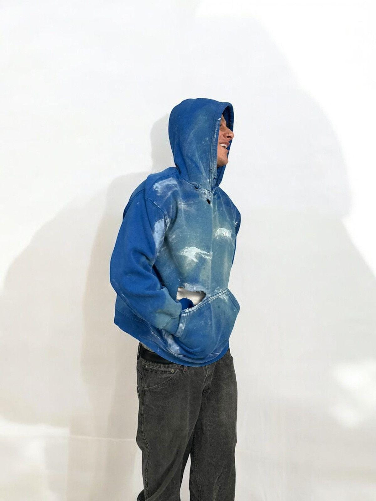 Vintage Reebok Clouds Distressed Hoodie
