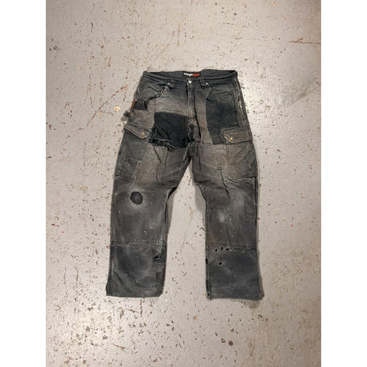 Absolutely insane Thrashed and Patched Wrangler Work Pants