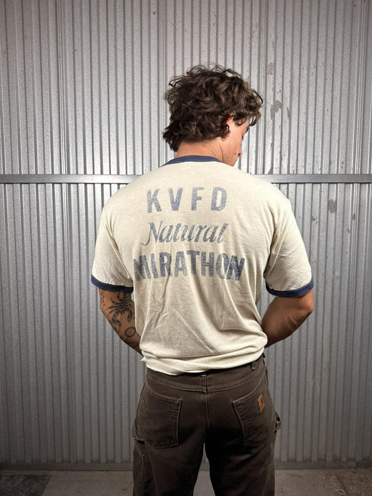 Vintage Single Stitch Natty Light Marathon Ringer Tee