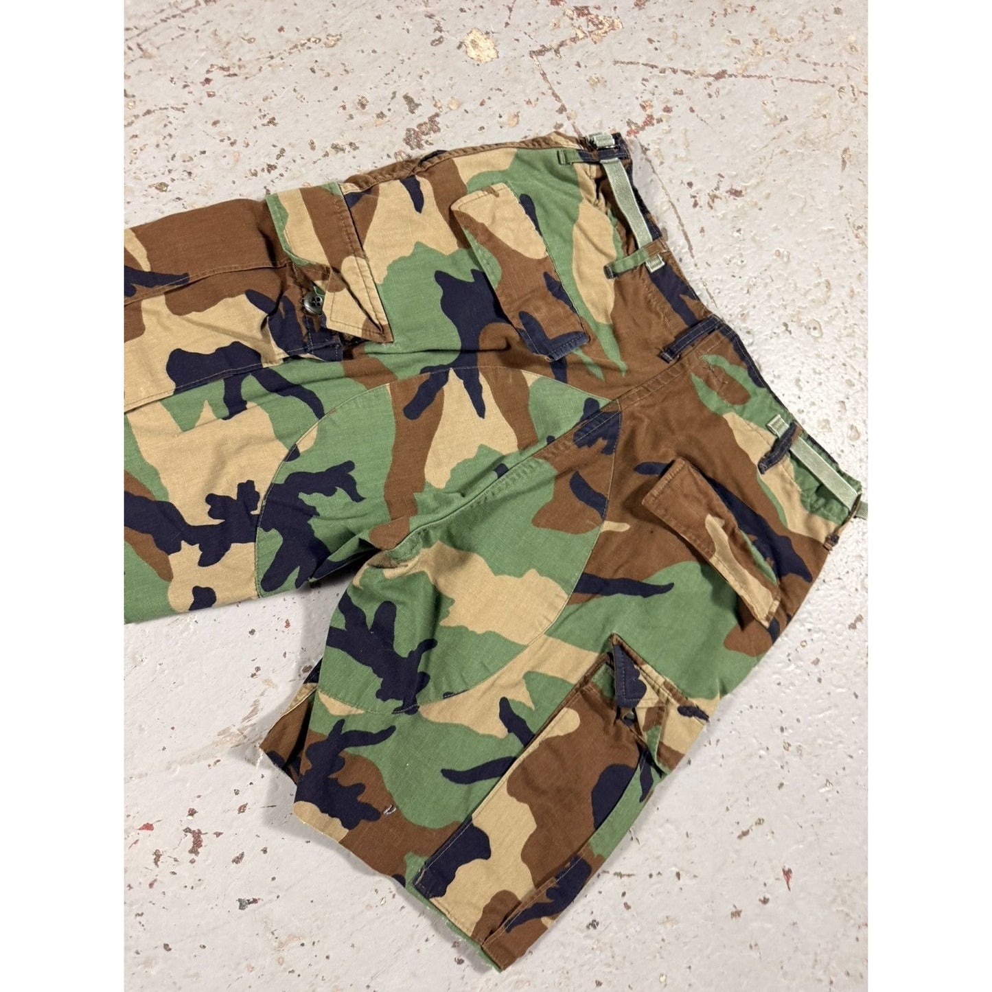 Vintage Military Camo Cargo Shorts