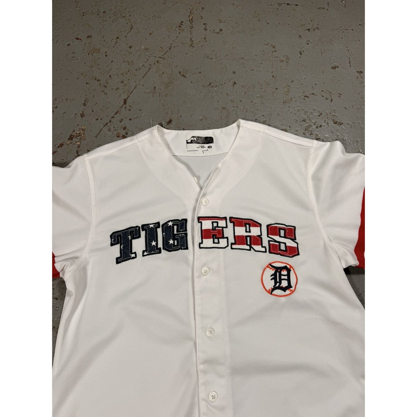Vintage Tigers American Flag Baseball Jersey