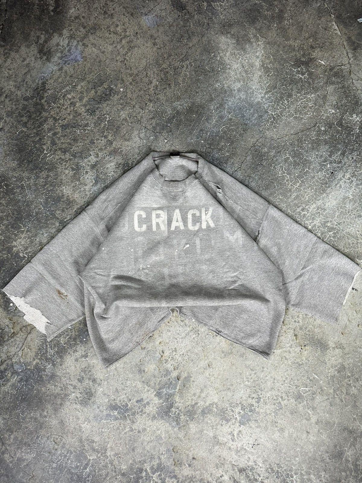 Vintage Thrashed Custom “CRACK” Starter Crewneck