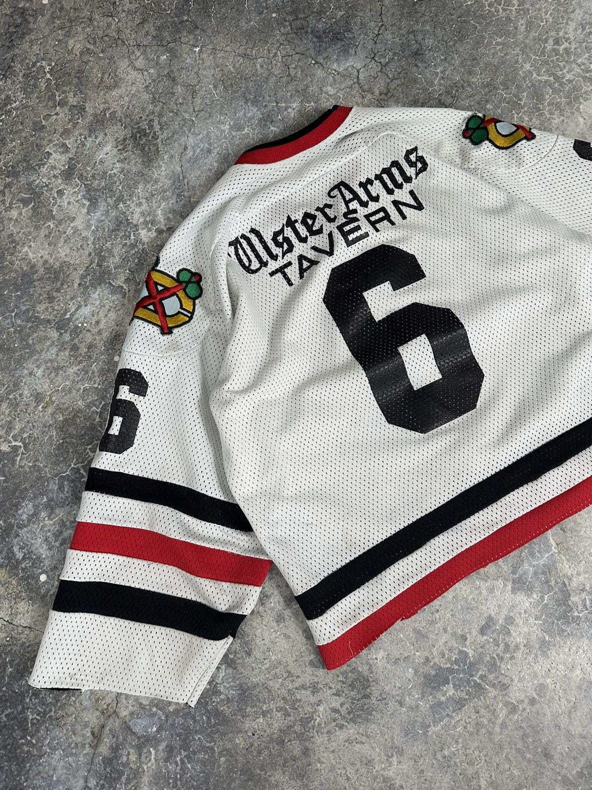 Vintage Black Hawks Thrashed Mesh Jersey