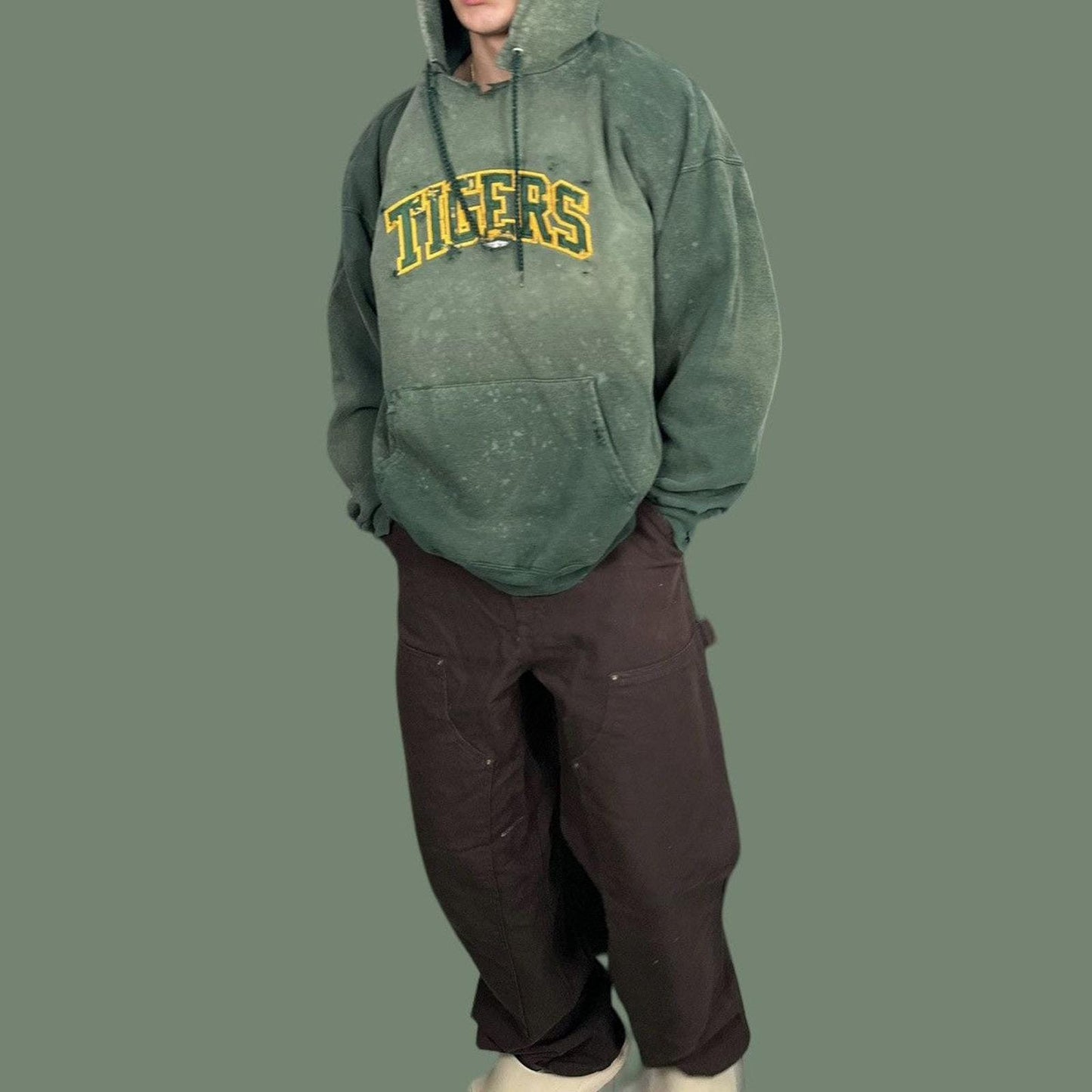 Vintage Thrashed Tigers Hoodie