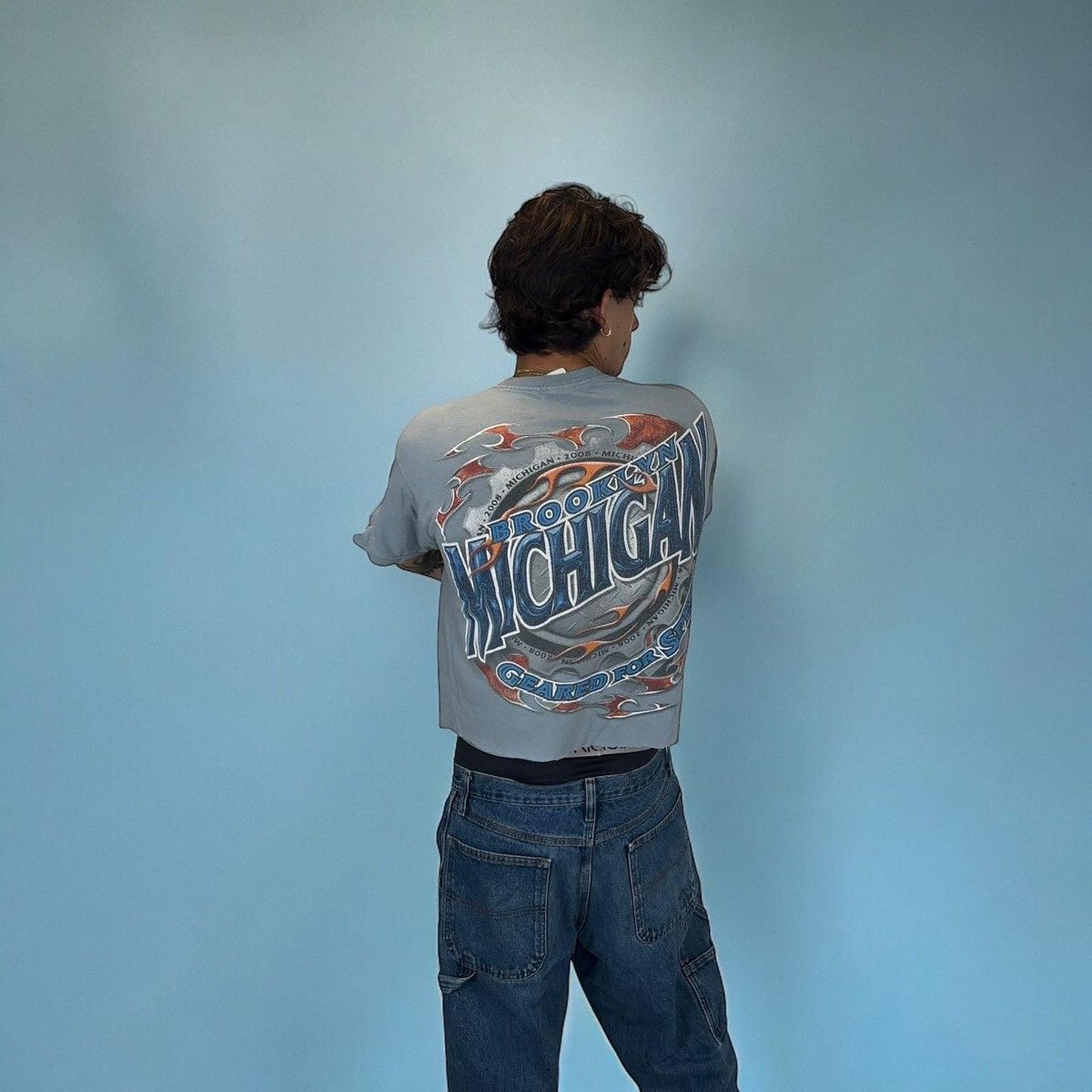 Vintage Thrashed Brooklyn Bikes Flame Tee