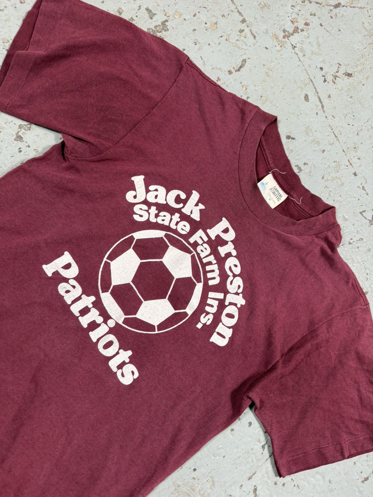 Vintage Burgundy 70s Style Single Stitch Soccer Baby Tee