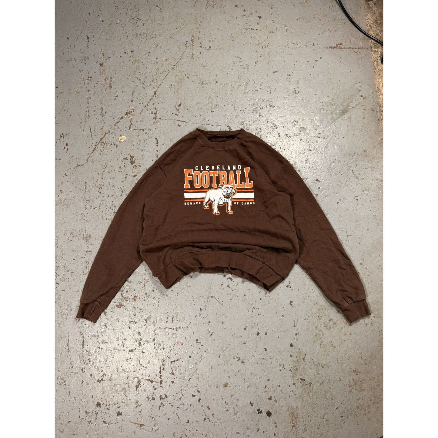 Vintage Cleveland Browns Bulldog Football Sweater