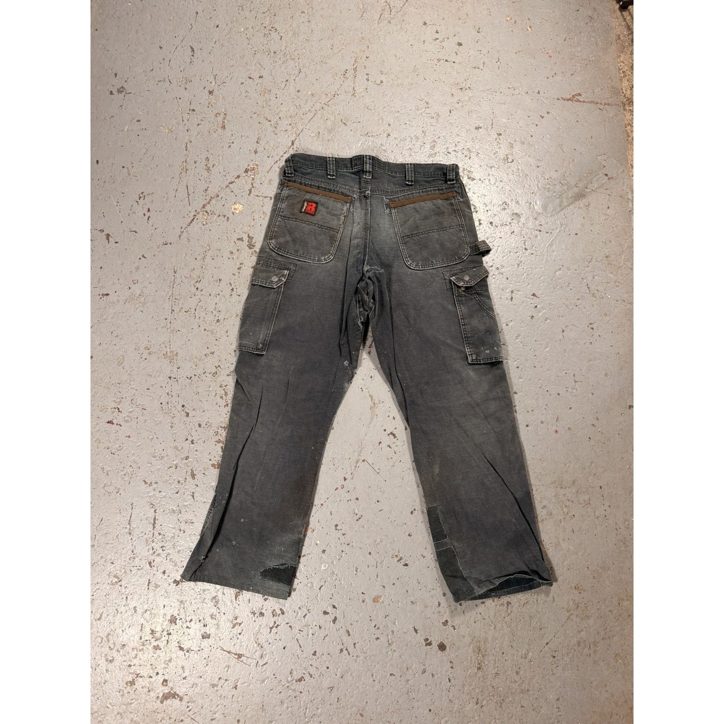 Absolutely insane Thrashed and Patched Wrangler Work Pants
