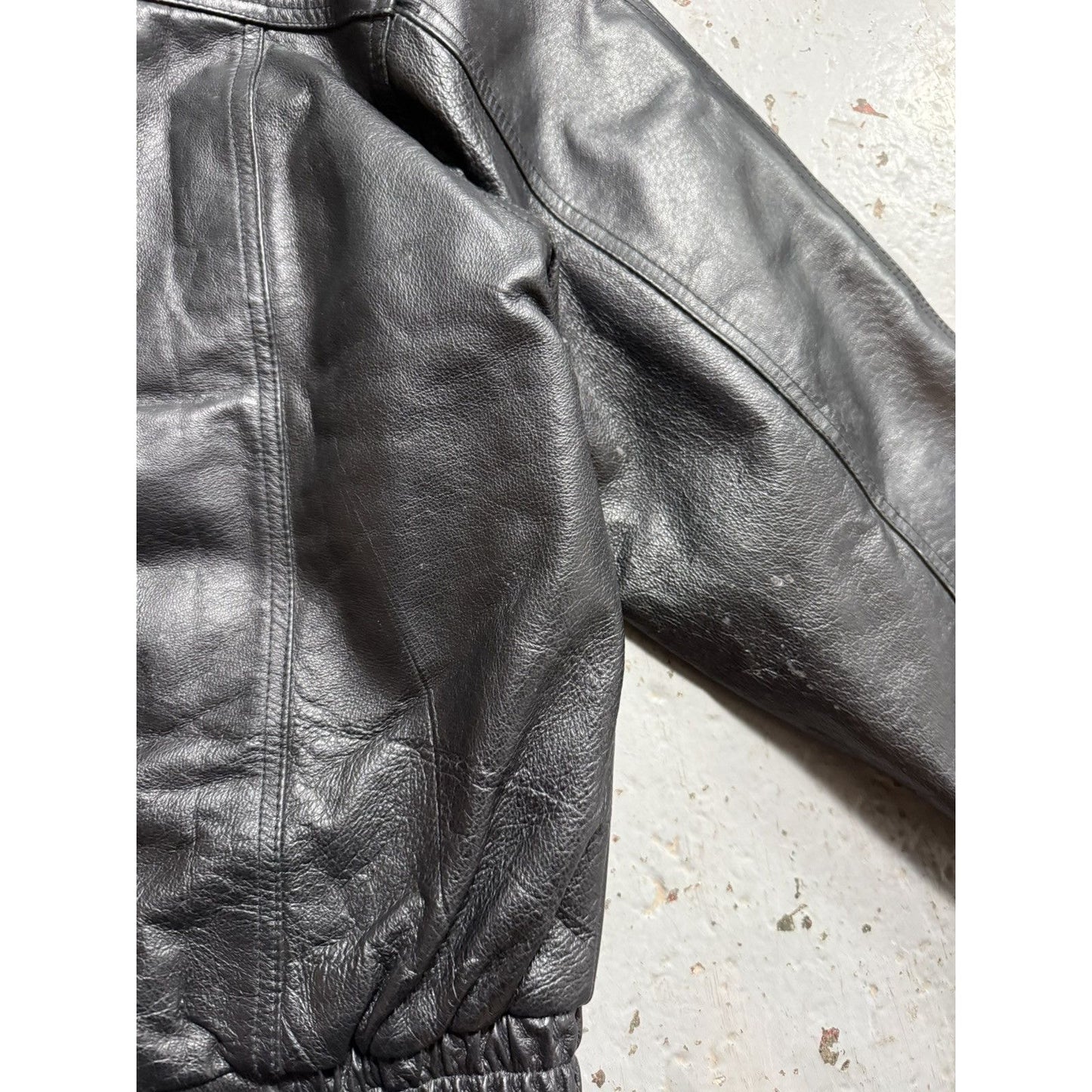 Vintage Perfect Fit Leather Bombed Lewis Motors