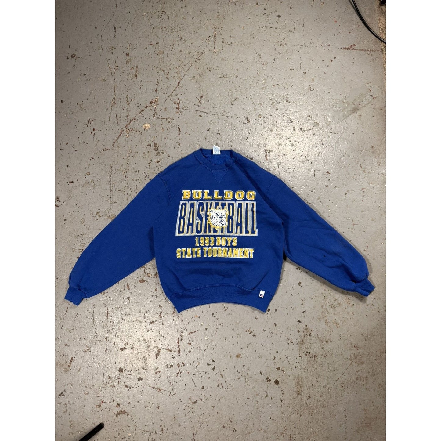Vintage 1993 Russell Athletics Bulldogs Basketball Sweater