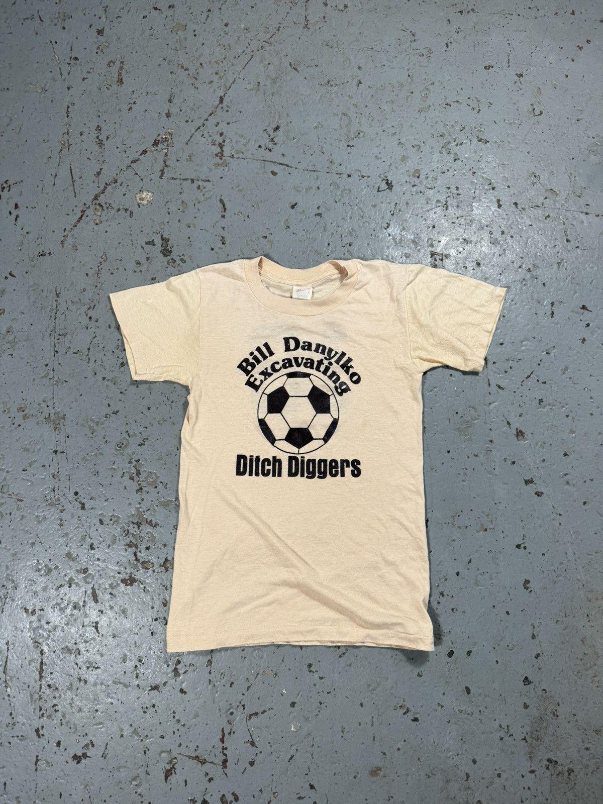 Vintage 70s Style Ditch Digger Single Stitch Soccer Tee