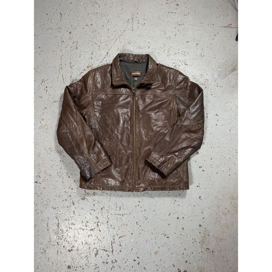 Vintage Danier Faded Classic Leather Brown Jacket