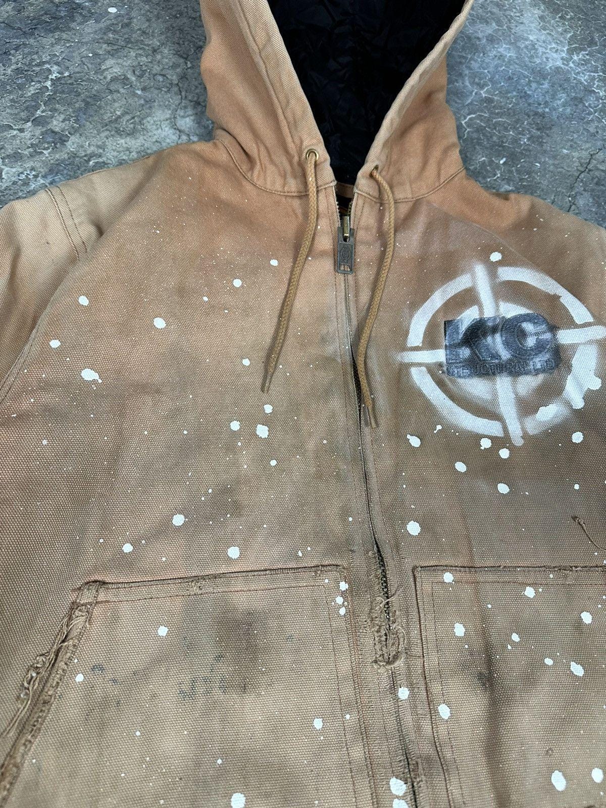 Vintage Thrashed Hooded Dickies Paint Jacket