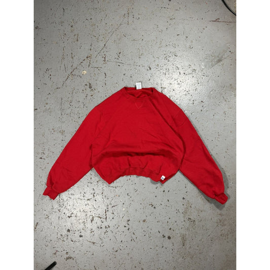Vintage Russells Athletics Clean Red Blank Crewneck