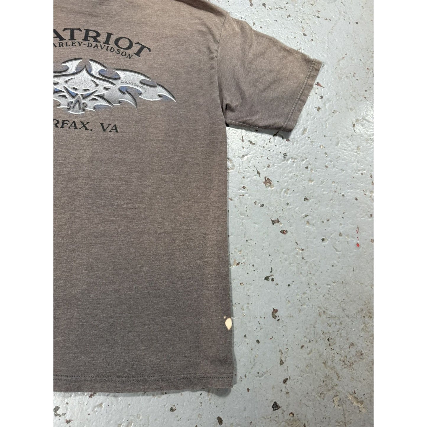Vintage Ash Grey Neo Tribal Harley Davidson Tee