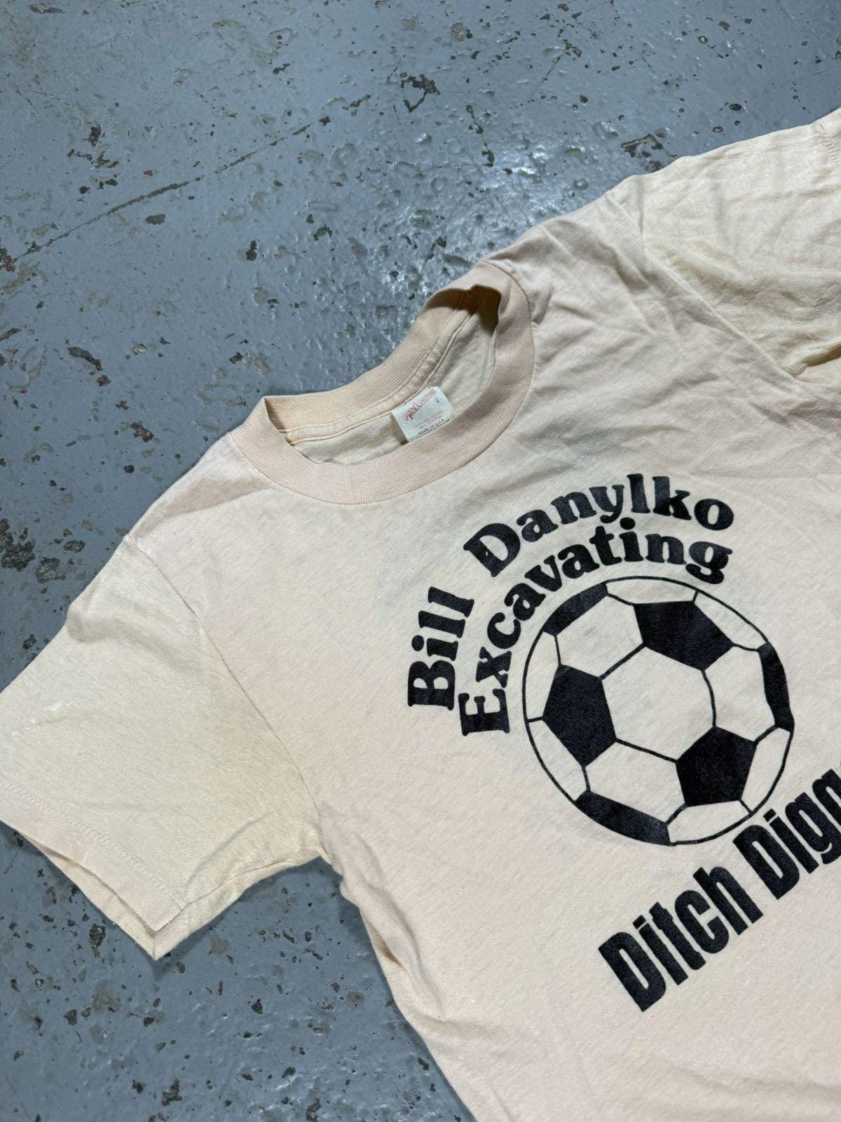 Vintage 70s Style Ditch Digger Single Stitch Soccer Tee