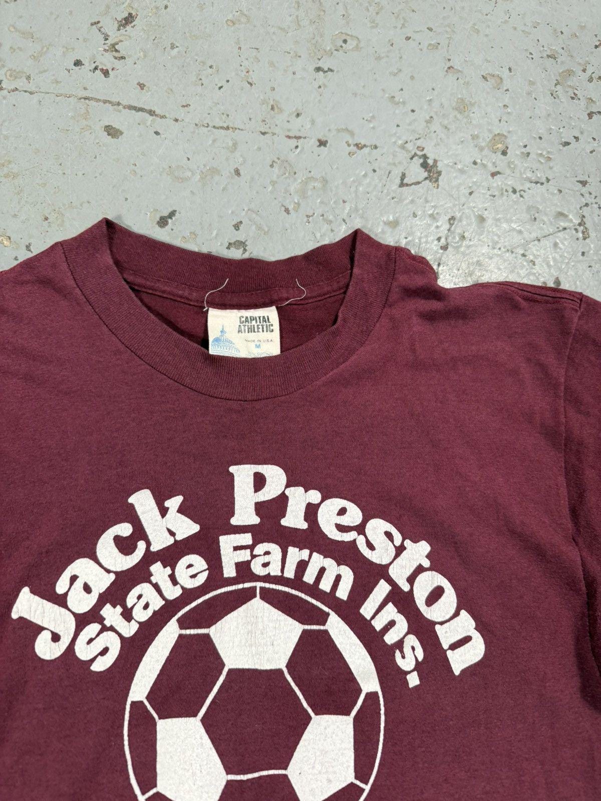 Vintage Burgundy 70s Style Single Stitch Soccer Baby Tee