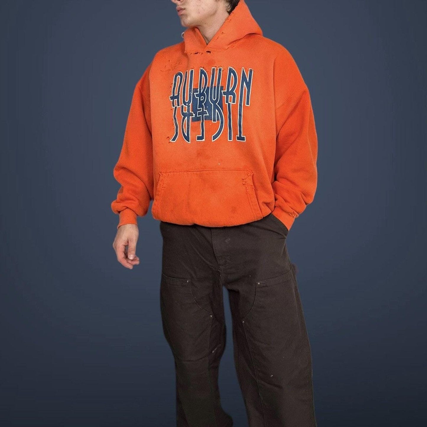 Vintage Thrashed Auburn Tigers Hoodie