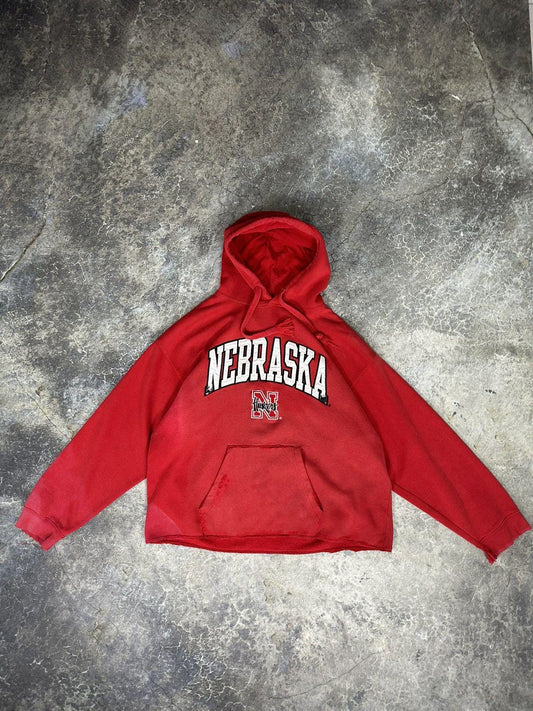 Vintage Distressed Nebraska Huskies Hoodie