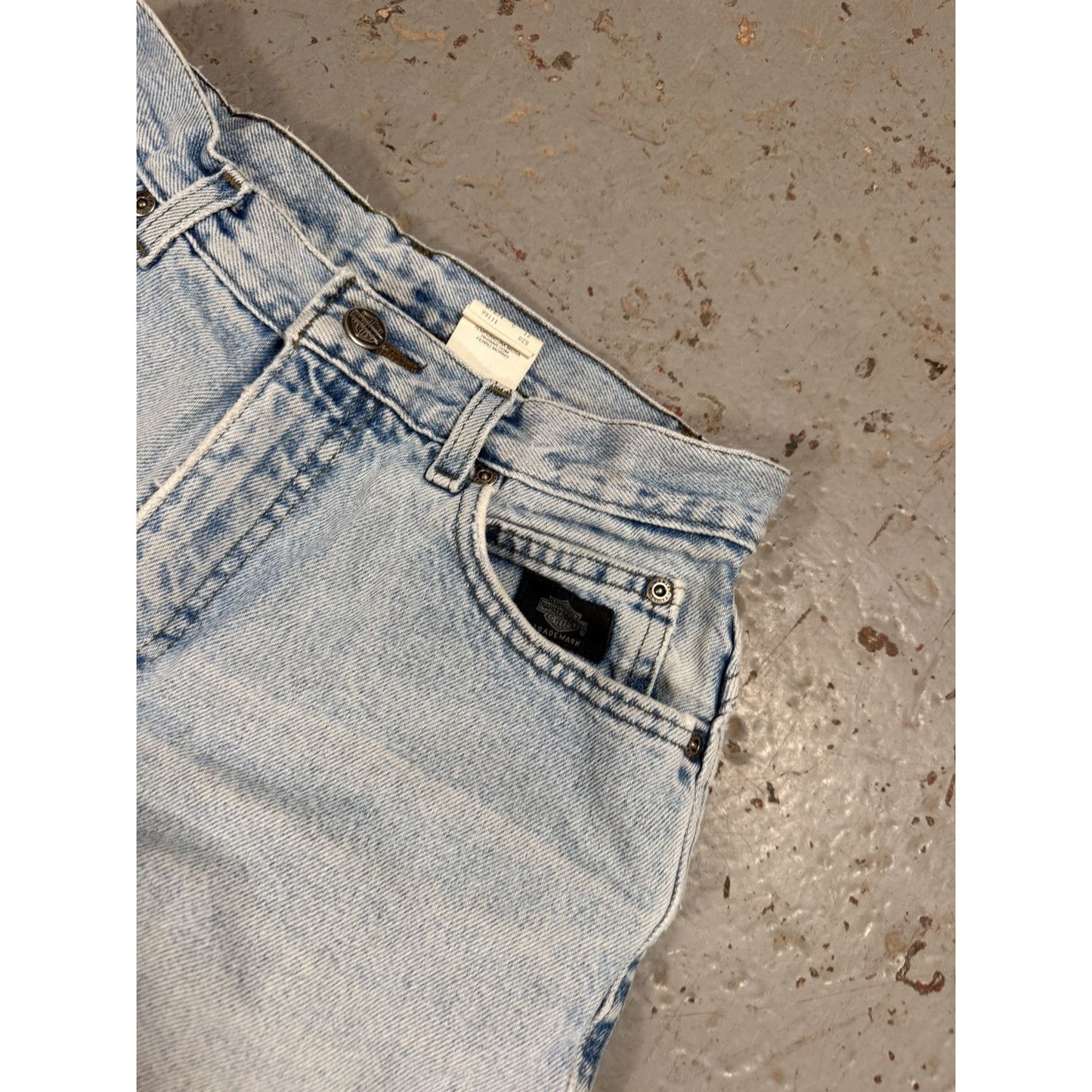 Classic Harley Davidson Light Wash Denim Jeans