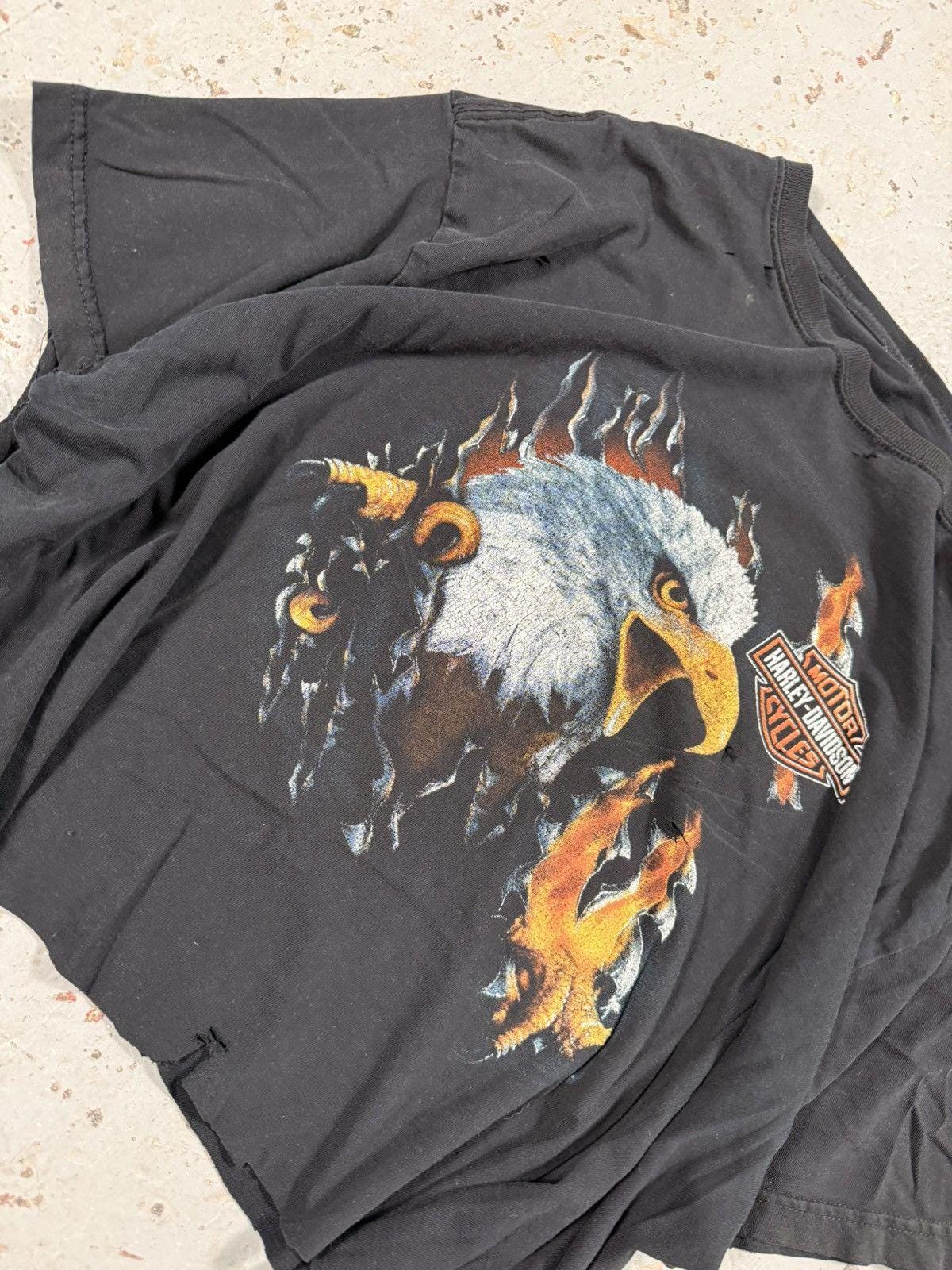 Vintage Cropped Thrashed Harley Davidson Eagle Breakout Tee