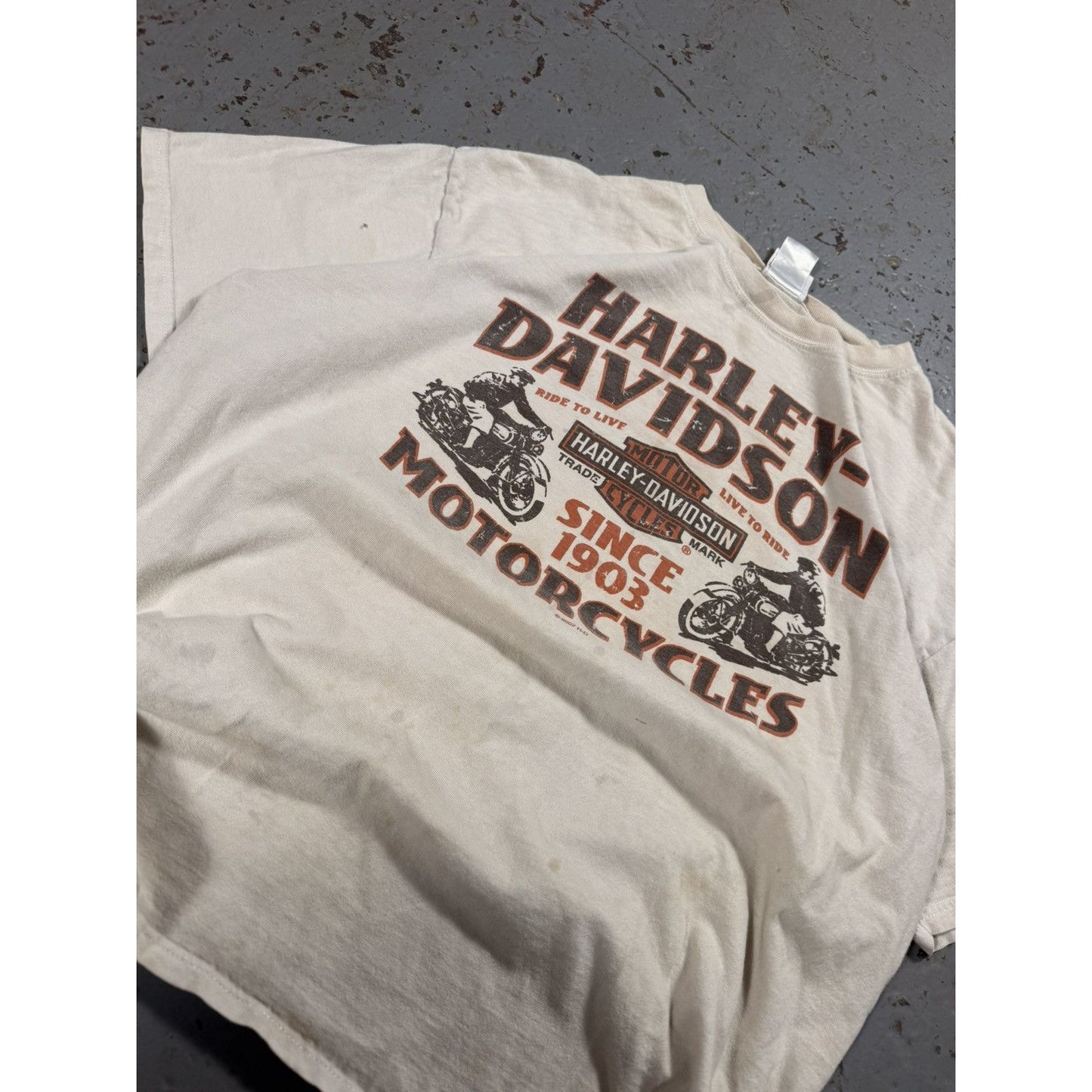 Vintage Harley Davidson Perfectly Distressed Faded Tee