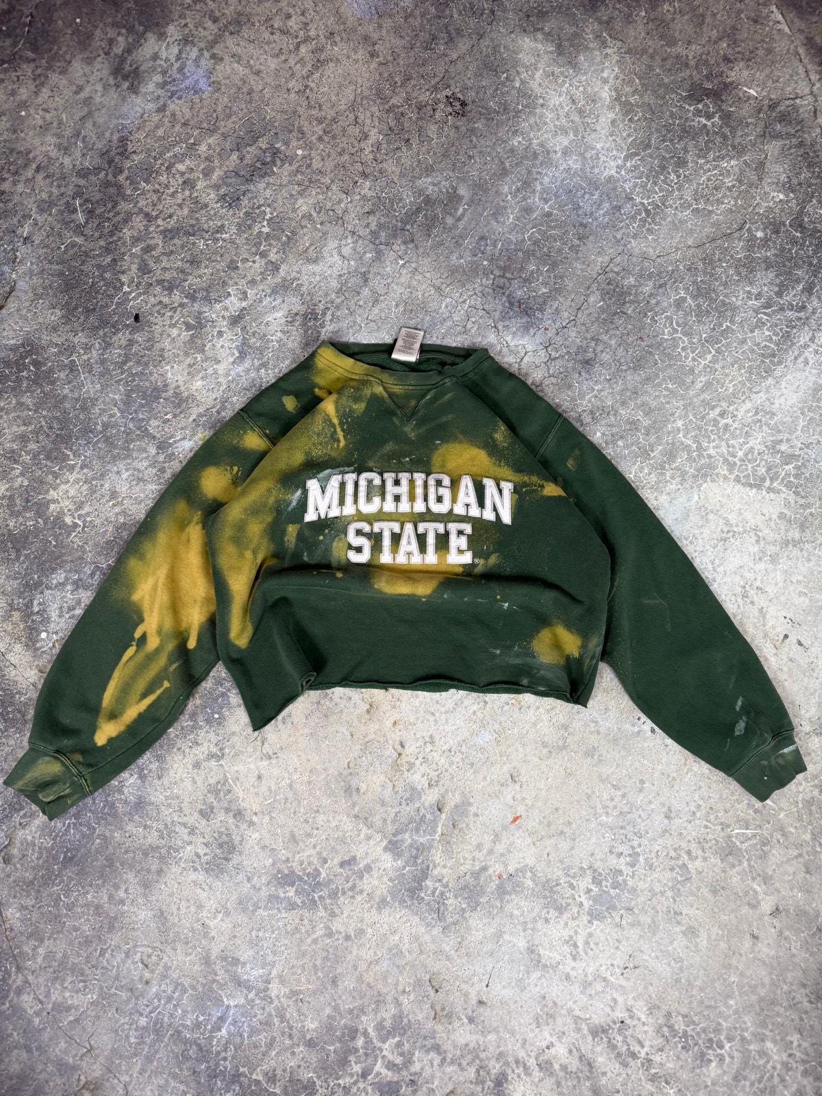 Vintage Cropped Michigan State Hoodie