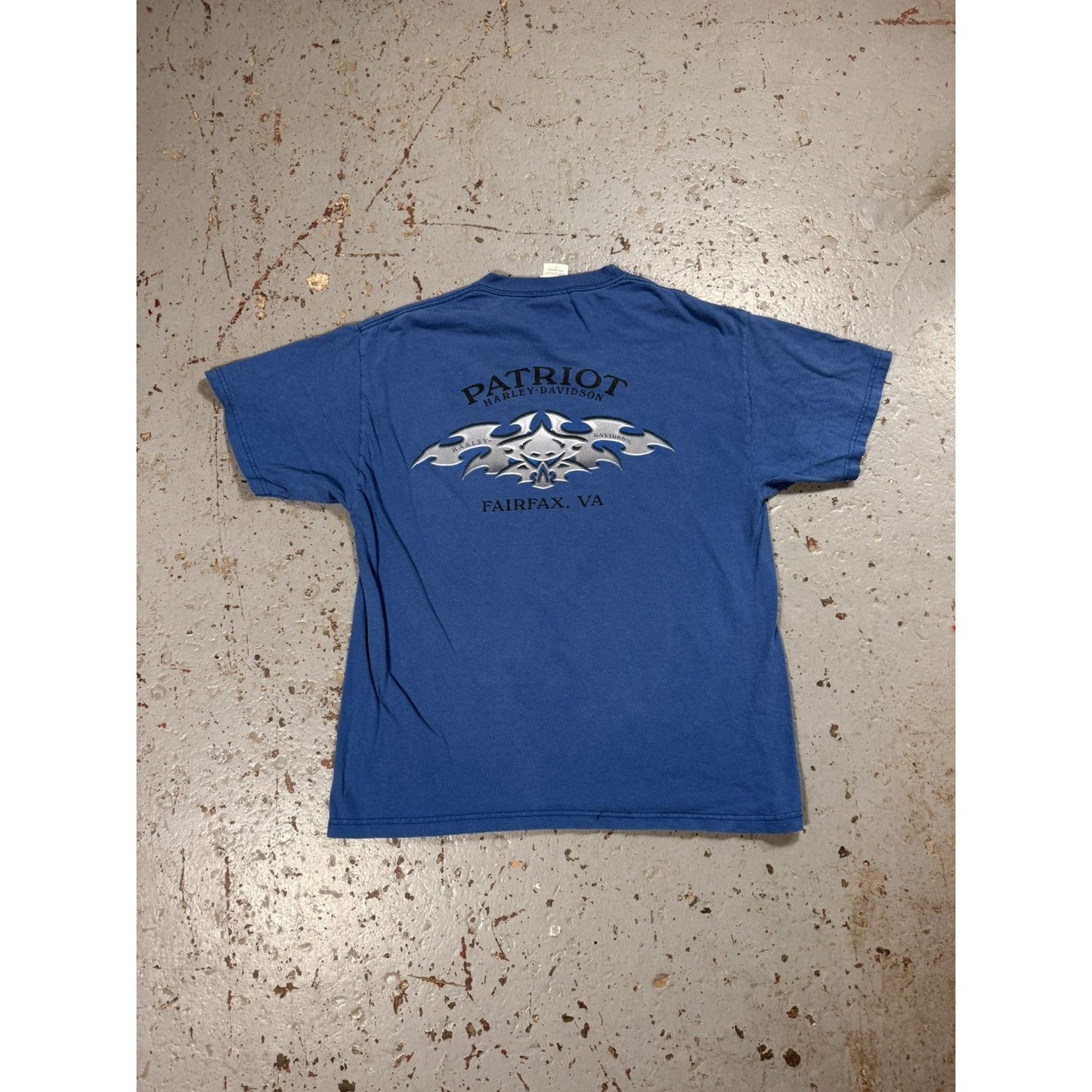 Vintage Harley Davidson Blue Neo Tribal Yee