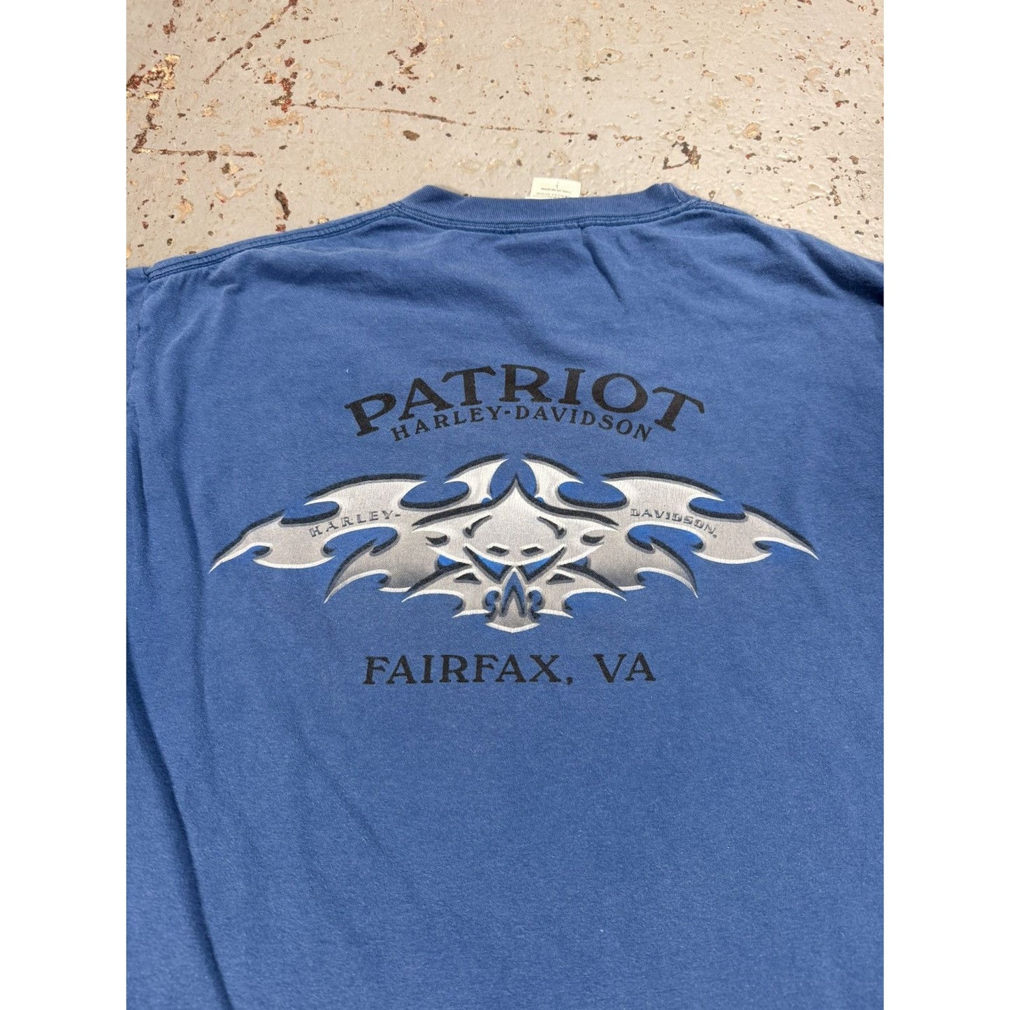 Vintage Harley Davidson Blue Neo Tribal Yee