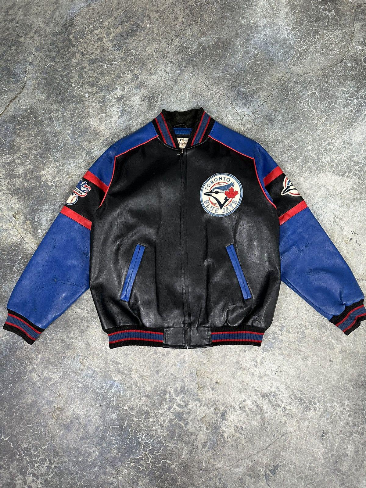 Vintage Distressed Toronto Blue Jays Varsity Jacket