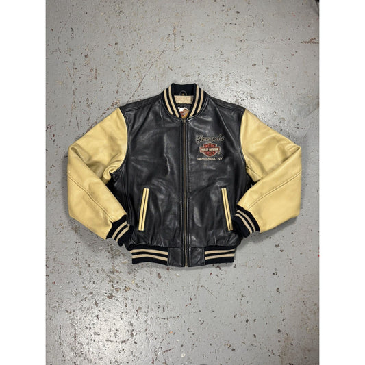 Insane Vintage Harley Davidson Leather 2 Tone Classic Jacket