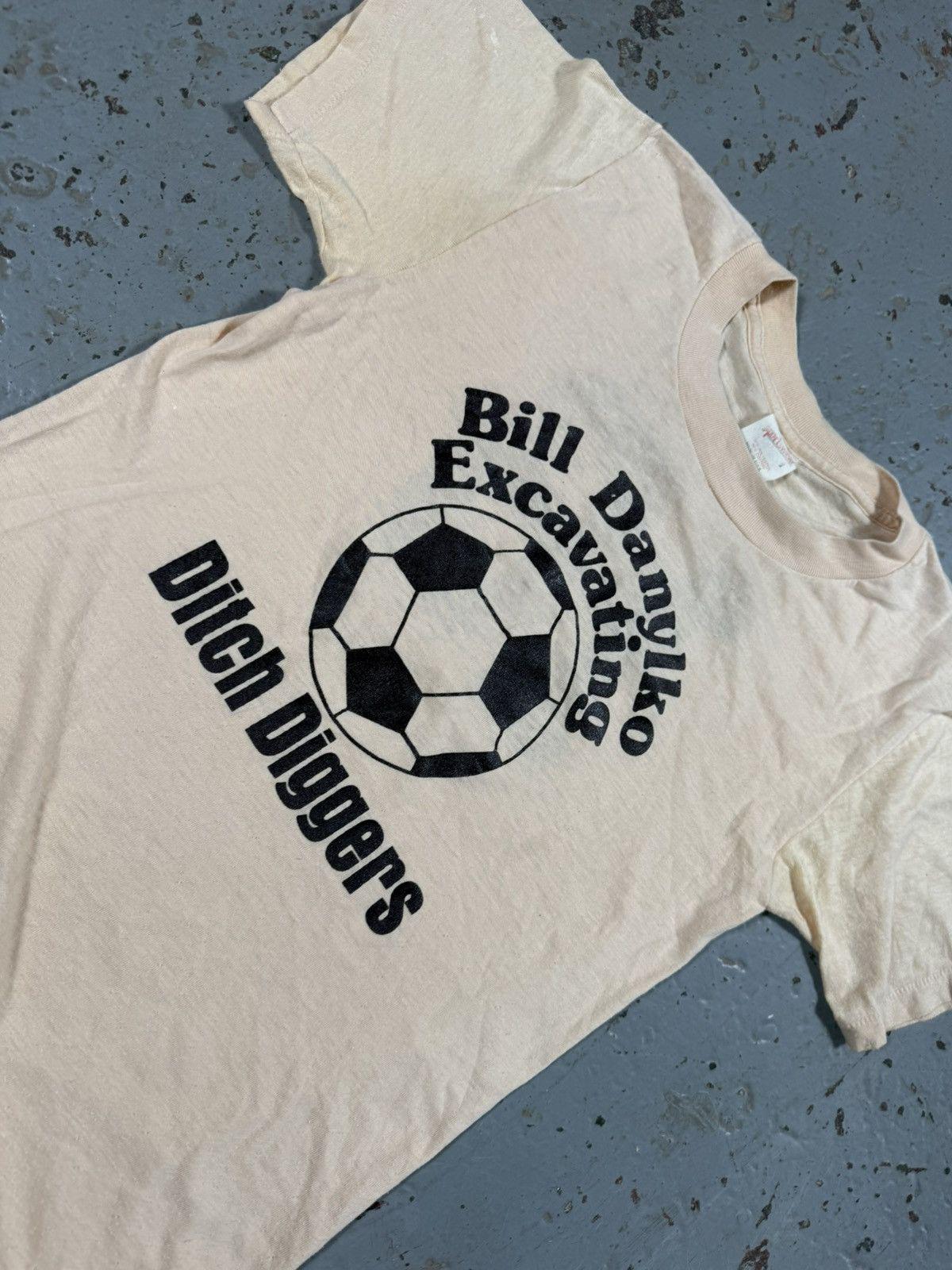 Vintage 70s Style Ditch Digger Single Stitch Soccer Tee